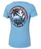 T-shirt damski PIT BULL Denim Washed OCEANSIDE niebieski