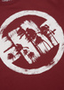 T-shirt PIT BULL LOGO PALMS bordowy (burgundy)