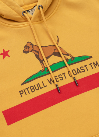 Bluza PIT BULL WASHED CALIFORNIA FLAG washed yellow kaptur