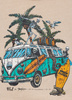 T-shirt PIT BULL Denim Washed RAW EDGE OPEN BEACH jasny beż (ultra light sand)