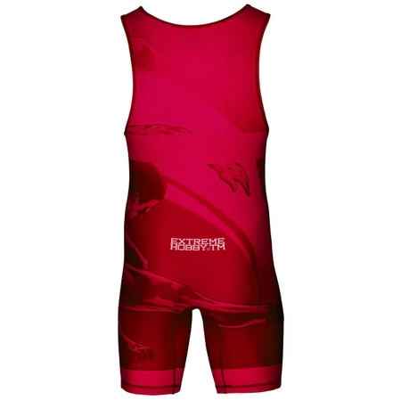 Trykot zapaśniczy kids  EXTREME HOBBY WRESTLING czerwony