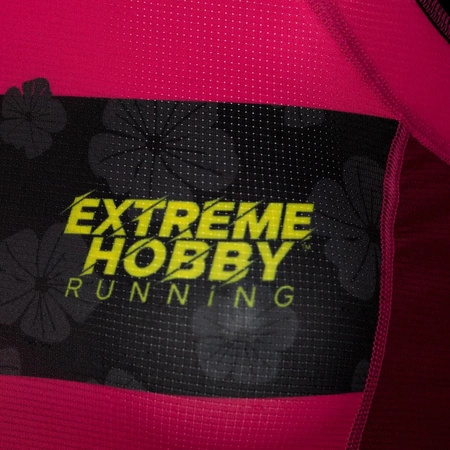 Tank top biegowy damski EXTREME HOBBY FLOWERS różowy