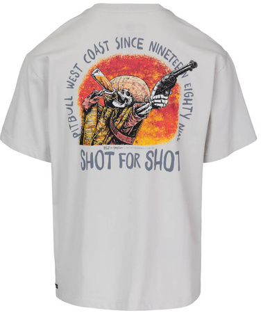 T-shirt PIT BULL Loose Fit SHOT FOR SHOT white blue