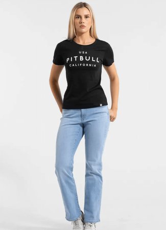 T-shirt damski PIT BULL USA CAL WMN czarny