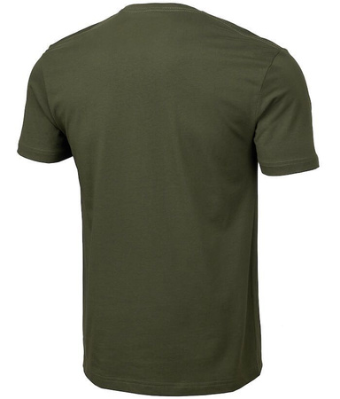 T-shirt PIT BULL Slim Fit LYCRA SMALL LOGO oliwkowy