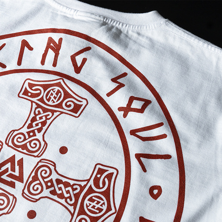 T-shirt DOBERMANS THORS CROSS TS386 biały