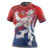 Short sleeve rashguard damski EXTREME HOBBY CZESKI LEW czerwony