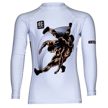 Longsleeve rashguard kids EXTREME HOBBY WRESTLING biały