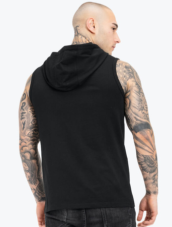 Tank top z kapturem TAPOUT ALAMEDA HOOD czarny