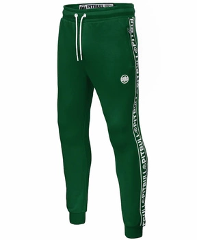 Spodnie dresowe PIT BULL OLDSCHOOL TAPE LOGO TERRY zielone