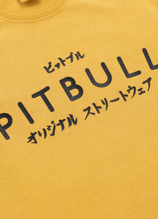 T-shirt PIT BULL Denim Washed MT.FUJI washed yellow