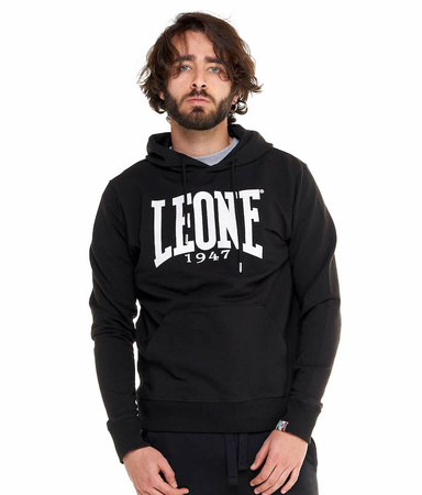 Bluza LEONE BIG LOGO czarna kaptur