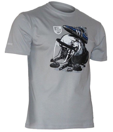 T-shirt USWEAR SHOE AND HELMET szary
