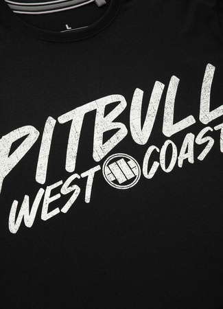 T-shirt PIT BULL GREY DOG czarny