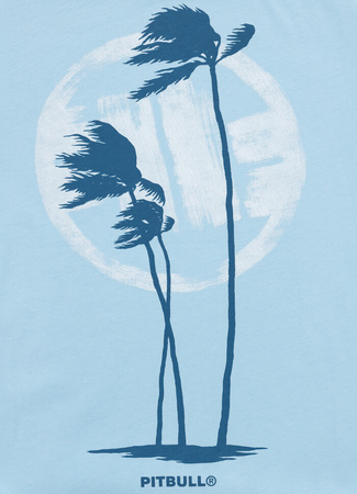 T-shirt PIT BULL PALMS light blue