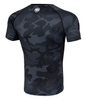 Rashguard PIT BULL ALL BLACK CAMO BOXING krótki rękaw