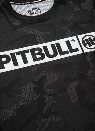 Koszulka sportowa PIT BULL MESH NET CAMO HILLTOP 2 All Black Camo długi rękaw