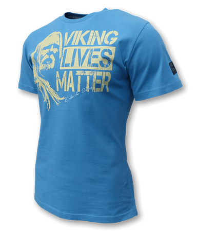 T-shirt ERIK & SONS VIKING LIVES MATTER niebieski