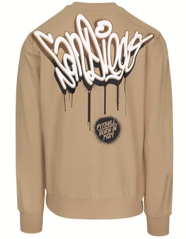 Bluza PIT BULL Tricot Terry GRAFFITTI pale sand prosta