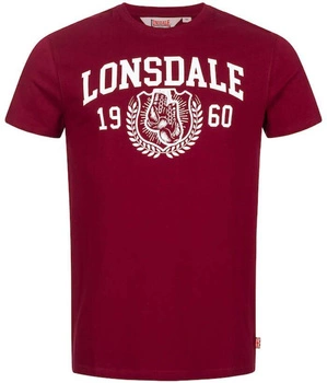 T-shirt LONSDALE STAXIGOE bordowa
