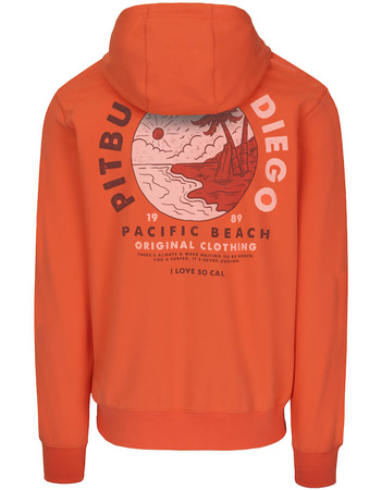 Bluza PIT BULL Tricot Terry PLANET SURF bright salmon rozpinana