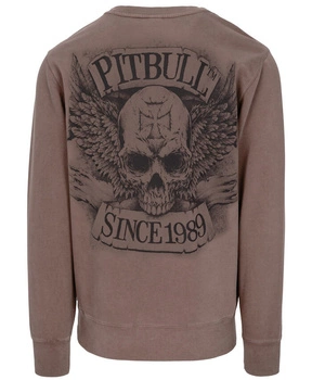 Bluza PIT BULL WASHEDBITE ME washed burgundy prosta