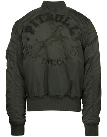 Kurtka PIT BULL HACKET WASHED BOMBER dark green