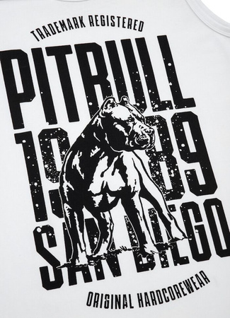 Tank top PIT BULL Slim Fit SAN DIEGO DOG biały