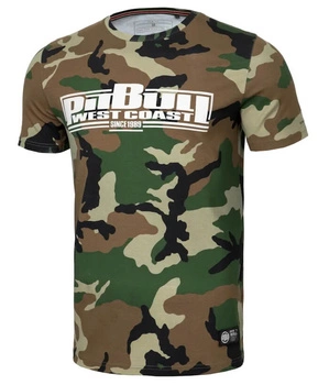 T-shirt PIT BULL SLIM FIT CLASSIC BOXING woodland camo