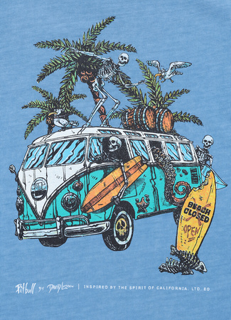 T-shirt damski PIT BULL Denim Washed BEACHBREAK WMN washed blue