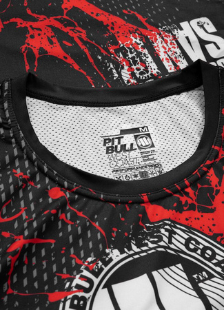 Rashguard PIT BULL BLOOD DOG II MESH czarny krótki rękaw 