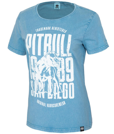 T-shirt damski PIT BULL Denim Washed SAN DIEGO DOG WMN niebieski