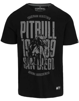 T-shirt PIT BULL  SAN DIEGO DOG czarno/grafitowy