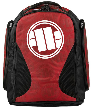 Duży plecak / torba treningowa PIT BULL LOGO czerwony