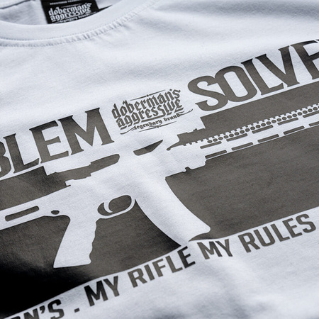 T-shirt DOBERMANS PROBLEM SOLVER TS331 biały