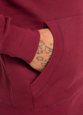 Bluza PIT BULL CLASSIC LOGO bordowa kaptur