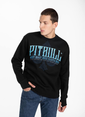 Bluza PIT BULL BLUE SKULL czarna prosta