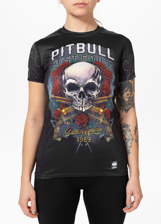 Damska koszulka sportowa Mesh PIT BULL SANTA MUERTE WMN  czarna