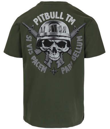 T-shirt PIT BULL PARABELLUM old green