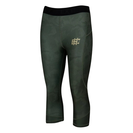 Legginsy sportowe damskie EXTREME HOBBY HAVOC 3/4 khaki