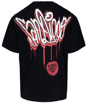T-shirt PIT BULL Loose Fit GRAFFITI czarny