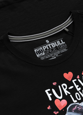 T-shirt damski PIT BULL  FUR EVER LOVE WMN czarny