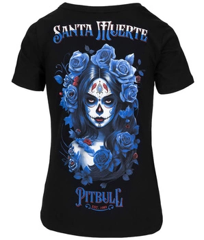 T-shirt damski PIT BULL SANTA MUERTE BLUE WMN czarny