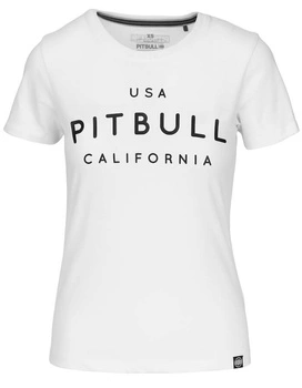 T-shirt damski PIT BULL USA CAL WMN biały