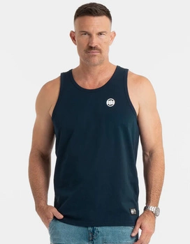 Tank top PIT BULL Slim Fit SMALL LOGO granatowy