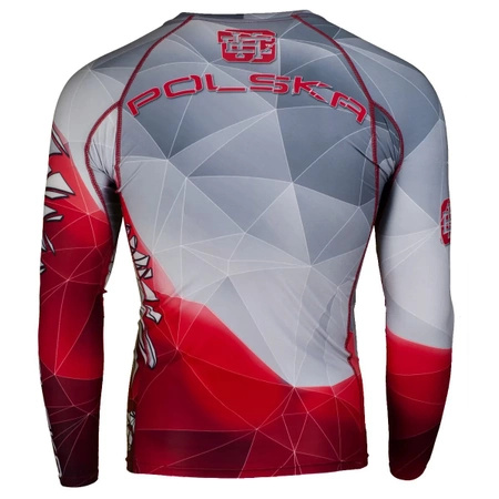 Longsleeve rashguard EXTREME HOBBY POLSKA szaro-czerwony