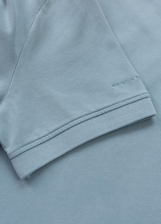 POLO PIT BULL Denim Washed Pique SMALL LOGO washed blue