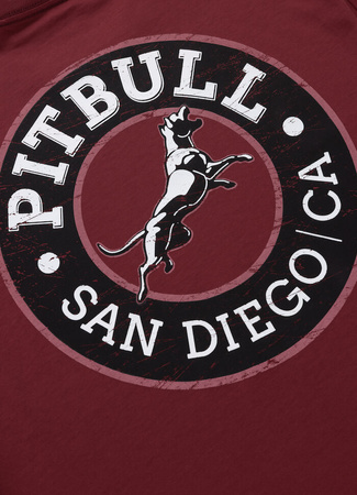 T-shirt PIT BULL SAN DIEGO CA BLACK bordowy