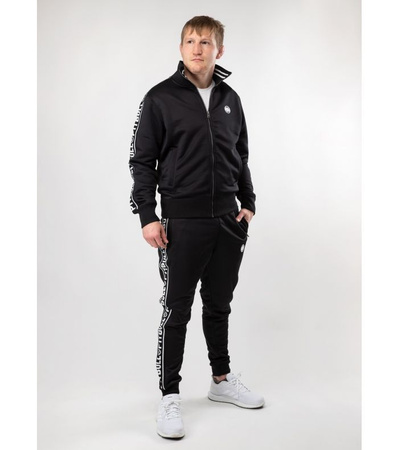 Spodnie dresowe PIT BULL OLDSCHOOL TAPE LOGO TERRY czarny