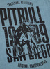 T-shirt PIT BULL Denim Washed SAN DIEGO DOG 190 niebieski